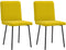 vidaXL - Eetkamerstoelen - 2 - st - fluweel - geel