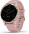 Garmin Vivoactive 4s 40 mm roze met een roze siliconen polsband