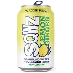 SQWZ - SQWZ frisdrank Lemon Ginger BIO, blikje van 33 cl, pak van 12 stuks