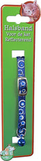 Kattenhalsband nylon bubble blauw reflecterend