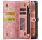 Caseme Geschikt voor iPhone 16 hoesje - Vintage 2 in 1 portemonnee - Roze