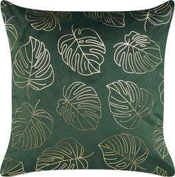 DELICIOSA - Sierkussen set van 2 - Donkergroen - 45 x 45 cm - Fluweel