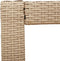 vidaXL Tuinbijzettafel met houten blad 100x40x75 cm poly rattan beige
