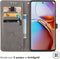 iMoshion Hoesje Geschikt voor Motorola Edge 40 Pro Hoesje Met Pasjeshouder - iMoshion Mandala Bookcase - Grijs
