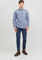 JACK&JONES JJECLASSIC MELANGE SHIRT LS SN - Heren Overhemd - Slim fit - Maat XL