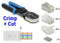 Delock RJ45 Crimp+Cut Toolkit - Installatieset - Inclusief 20 stuks Cat.5e en 20 stuks Cat.6 - Kleur blauw/zwart