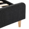 vidaXL - Bedframe - jute - donkergrijs - 160x200 - cm