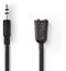 Nedis CAGB22100BK02 - Kabel 3.5mm analoog naar 2x 3.5mm - 20cm - Grijs