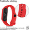 iMoshion Bandje Geschikt voor Xiaomi Mi Band 5 / 6 - iMoshion Siliconen band inkliksysteem ronde sluiting - Rood