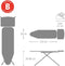 Brabantia Strijkplank B - 124 x 38 cm - Stoomstrijkijzerhouder - Fresh Breeze