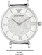 Emporio Armani AR1925 - Dameshorloge 32 mm - Kristallen wijzerplaat - Zilverkleurig