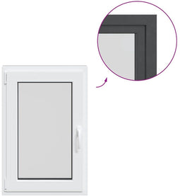vidaXL - Kelderraam - "RISOR" - 60x100 - cm - draai-kiep - DIN - links - antraciet