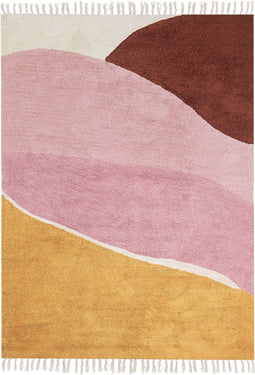 XINALI - Vloerkleed - Meerkleurig/Roze - 140 x 200 cm - Katoen