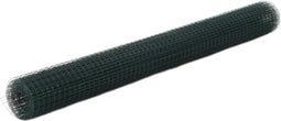 vidaXL - Kippengaas - 25x1,5 - m - staal - met - PVC - coating - groen