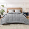 Dekbed 135 x 200 cm - 450 g/m² - Antraciet - Zacht en Warm Synthetisch