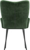 vidaXL - Eetkamerstoelen - 2 - st - fluweel - donkergroen