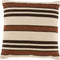 J-Line Kussen Vierkant Streep Katoen Beige/Bruin/Zwart