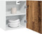 vidaXL - Hangkasten - 2 - st - Lyon - 50x31x60 - cm - bewerkt - hout - oud - houtkleurig