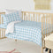 Happy Friday Duvet cover set 2 pieces Vichy blue 100x135 cm (Cot) Blue
