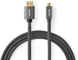 Nedis CVTB34700GY20 - High Speed HDMI-kabel met Ethernet - 200 cm - Grijs