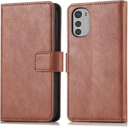 iMoshion Hoesje Geschikt voor Motorola Moto E32s / Moto E32 Hoesje Met Pasjeshouder - iMoshion Luxe Bookcase - Bruin