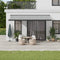 vidaXL - Luifel - uittrekbaar - 5x3 - m - stof - en - aluminium - antraciet - en - wit