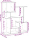 vidaXL - Kamerscherm - / - boekenkast - 92x29x112 - cm - bewerkt - hout - zwart