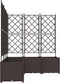 vidaXL - Tuinplanner - met - Trellis - - - 5 - stuks - - - Bruin - - - 120x120x143 - cm