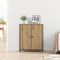 vidaXL - Zijtafel - Artisan - Eiken - 70x30x80 - cm - Gebonden - Hout - en - Staal