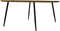 Tafel Bern ovaal swiss edge - 180x100x76 - Naturel/zwart - Mangohout/metaal