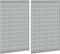vidaXL - Pegboards - 2 - Pack - met - 8 - Accessoires, - Grijs, - 50x80 - cm, - Staal