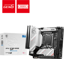MSI MPG B760I EDGE WIFI - Mini-ITX Moederbord - Intel LGA 1700 - Wi-Fi 6E - 2.5Gbps Ethernet - 64GB DDR5