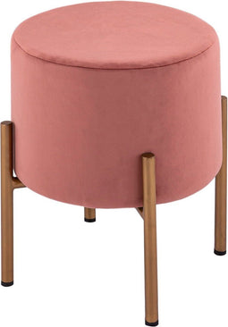 SVJ Kruk Rond - 32 x 32 x 38 cm - Polyester/Ijzer - Roze