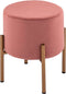 SVJ Kruk Rond - 32 x 32 x 38 cm - Polyester/Ijzer - Roze