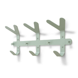 FRONDO Wandkapstok - Staal - 6 haken - Dusty Green