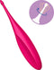 Satisfyer, oplegvibrator, tip vibrator, 'Twirling Fun', 17,5 cm, waterdicht, oplaadbaar, lichaamsvriendelijke siliconen