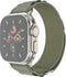 imoshion Nylon Alpine bandje - Geschikt voor Apple Watch 1, 2, 3, 4, 5, 6, 7, 8, 9, 10, SE, Ultra (2) - 44/45/46/49 mm - Olijfgroen - One Size