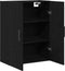 vidaXL - Wandkast - Zwart - Eiken - 69,5x34x90 - cm - Gelaagd - Hout