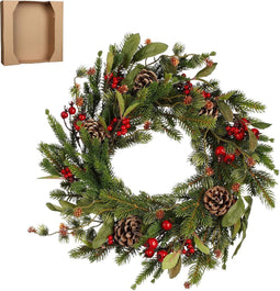 House of Seasons Austin - Kerstkrans - Ø40 cm - Groen