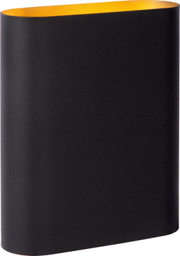 Lucide OVALIS - Wandlamp - 2xE14 - Dimbaar - Zwart (2 stuks)