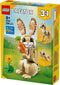 LEGO Creator 3in1 - Lief konijn - Bouwbaar konijn met verstelbare onderdelen