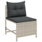 vidaXL - 6-delige - Tuin - Sofa - Set - met - Kussens - - - Lichtgrijs - Poly - Rattan