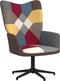 vidaXL Relaxstoel met voetenbank patchwork stof