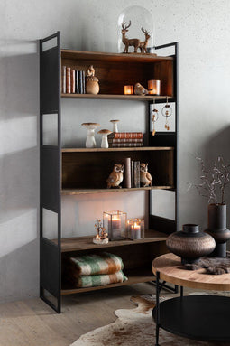 J-Line - Plaid Ruitjes+franjes Acryl Wit/groen/bruin - 180x130x1cm