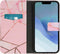 iMoshion Hoesje Geschikt voor iPhone 14 Hoesje Met Pasjeshouder - iMoshion Design Softcase Bookcase - Roze / Pink Graphic