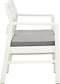 vidaXL - Tuinbank - 2-zits - met - kussens - 120 - cm - kunststof - wit