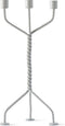 Gedraaide Kandelaar Lichtgrijs / Twisted Candleholder Lightgrey | Ward Wjnant voor Werkwaardig.