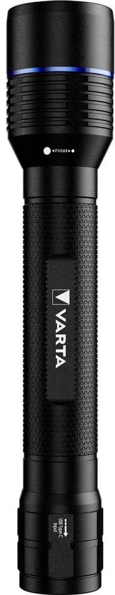 Varta Night Cutter Pro F40R - Zaklamp 2000 lm - Oplaadbaar USB-C - Zwart