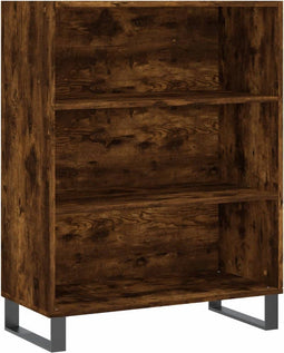 vidaXL - Schappenkast - 69,5x32,5x90 - cm - bewerkt - hout - gerookt - eikenkleurig