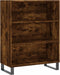 vidaXL - Schappenkast - 69,5x32,5x90 - cm - bewerkt - hout - gerookt - eikenkleurig